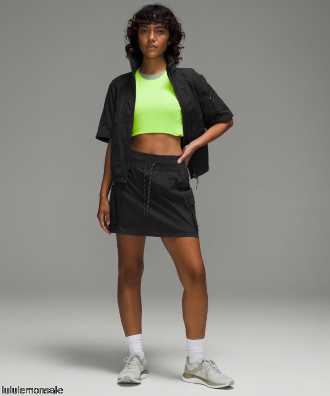 Lululemon Damen DELULU378 | Cargo-Hochhaus-Wanderrock Mit Mehreren Taschen Schwarz